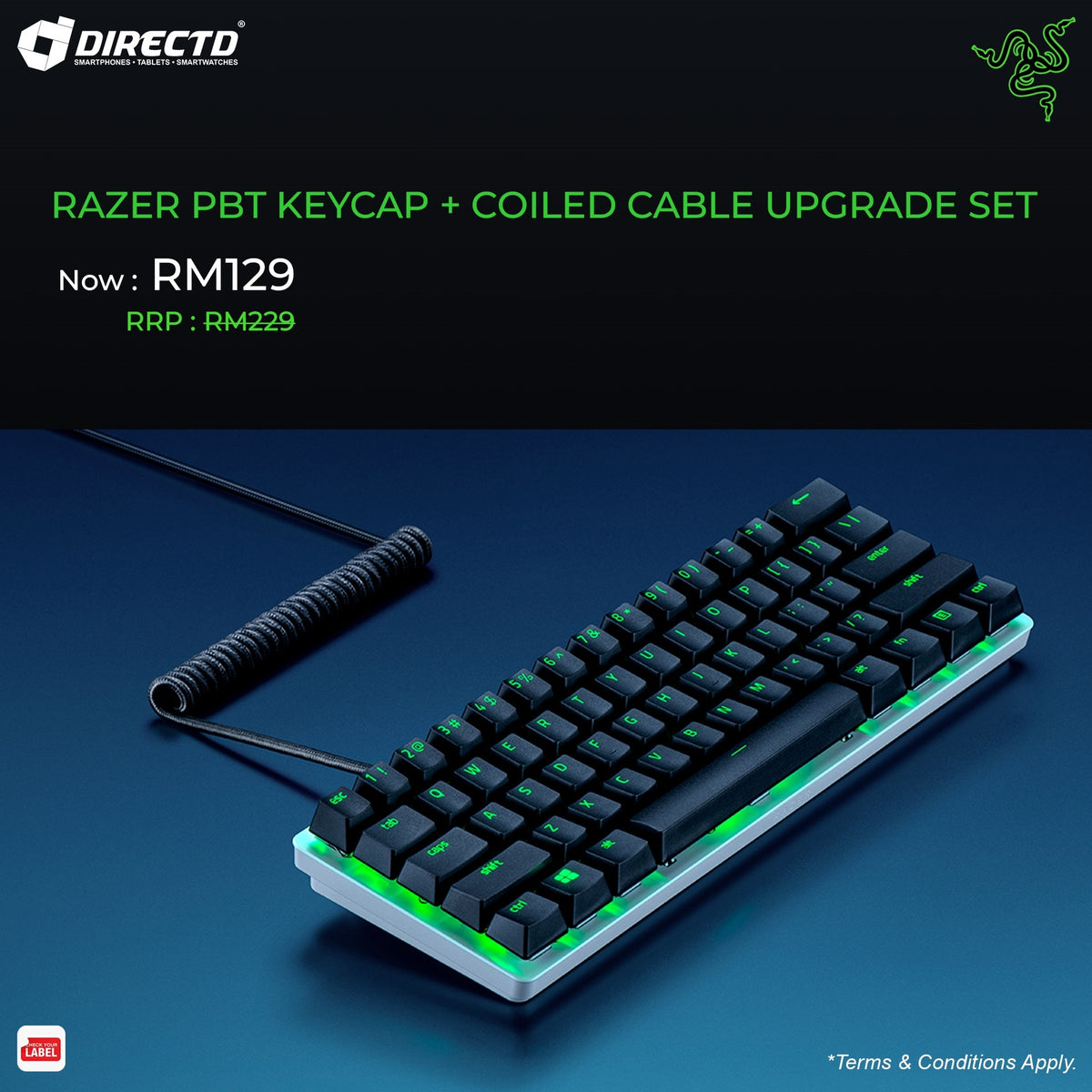 Razer PBT Keycap Coiled Cable Set