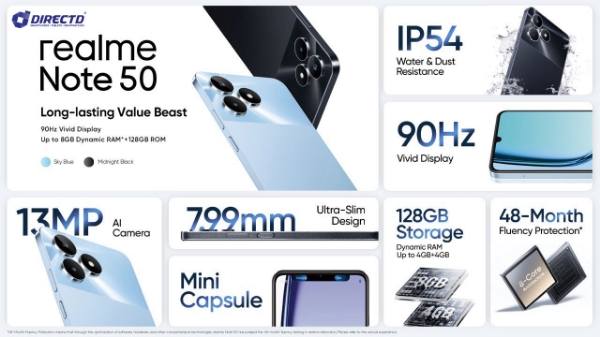 Picture of realme Note 50 [4GB RAM | 64GB / 128GB ROM]