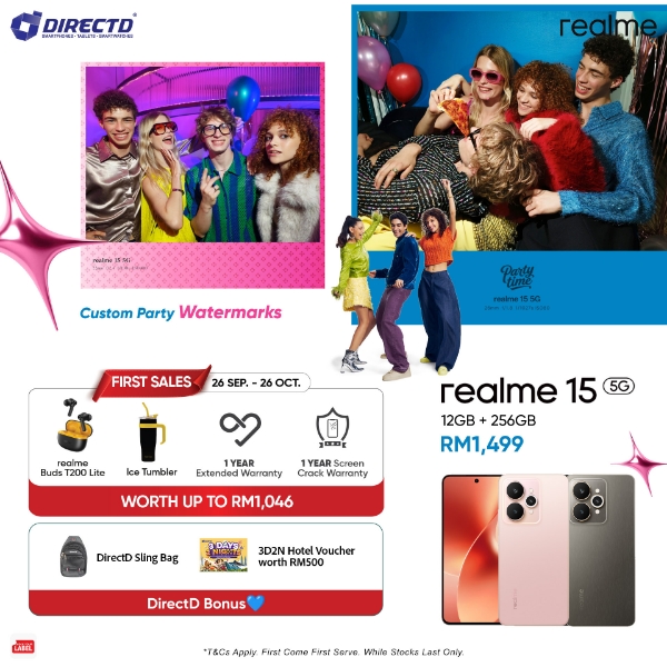 Picture of 🆕 realme 15 5G [12GB RAM | 256GB ROM] Get GIFTS worth up to RM1046 + DD Bonus