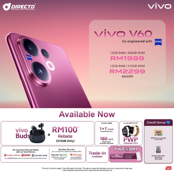 Picture of 🆕 vivo V60 [12GB RAM | 256GB/512GB ROM] Ready Stock