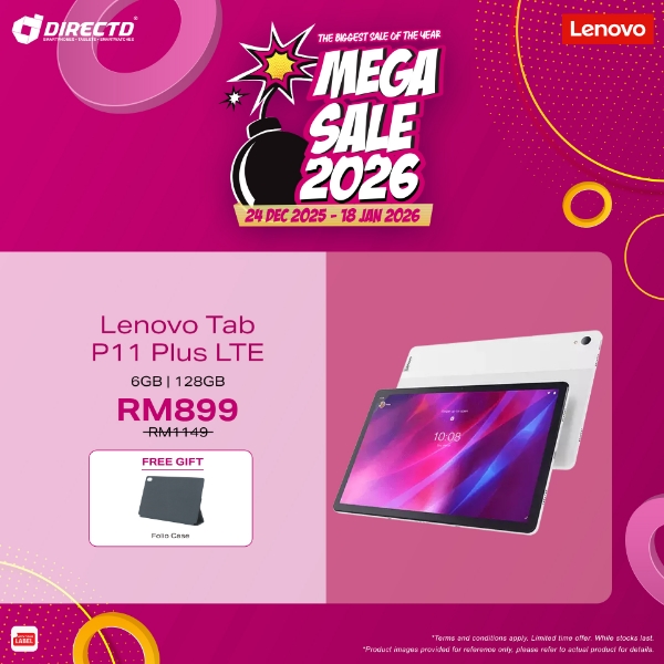 Picture of Lenovo Tab P11 Plus [4G | 6GB RAM | 128GB ROM] + Folio Case