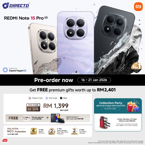 Picture of 🆕 Redmi Note 15 Pro 5G [8GB RAM | 512GB ROM] Pre-Order 16-21 Jan & Get Premium Gifts worth up to RM2401