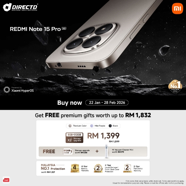 Picture of 🆕 Redmi Note 15 Pro 5G [8GB RAM | 512GB ROM] Get Premium Gifts worth up to RM1832