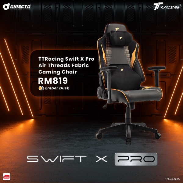 Picture of TTRacing Swift X Pro Air Threads Fabric Gaming Chair - Ember Dusk