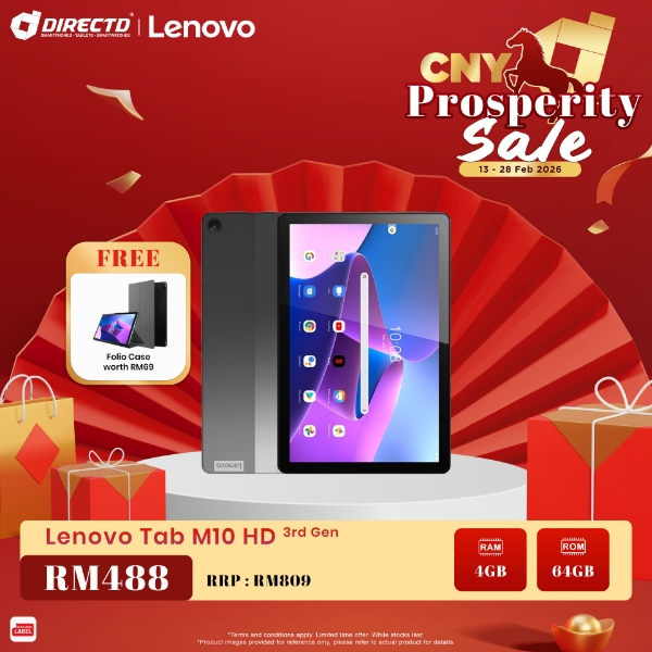 Picture of LENOVO TAB M10 3rd Gen [4GB RAM | 64GB ROM] FREE Folio Case