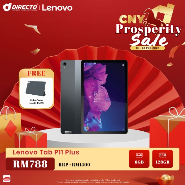 Picture of Lenovo Tab P11 Plus [4G | 6GB RAM | 128GB ROM] + Folio Case