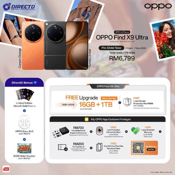 Picture of 🆕 OPPO Find X9 Ultra | FREE UpGrade worth RM1000 + DD Bonus worth up to RM888