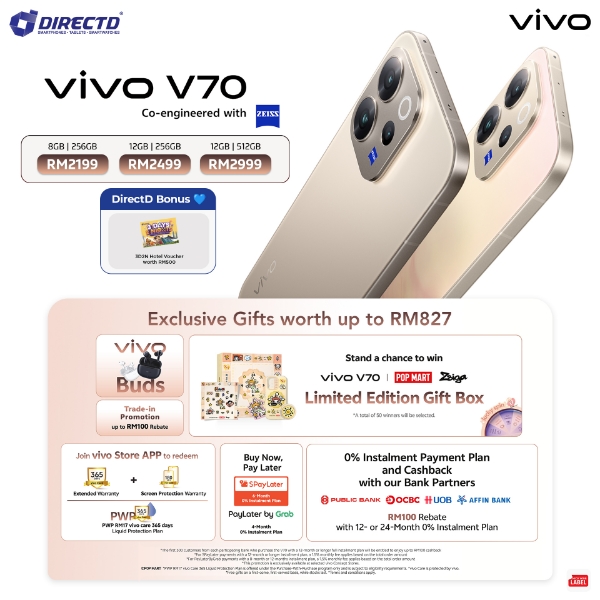 Picture of 🆕 VIVO V70 - READY STOCK + Exclusive FREEBIES