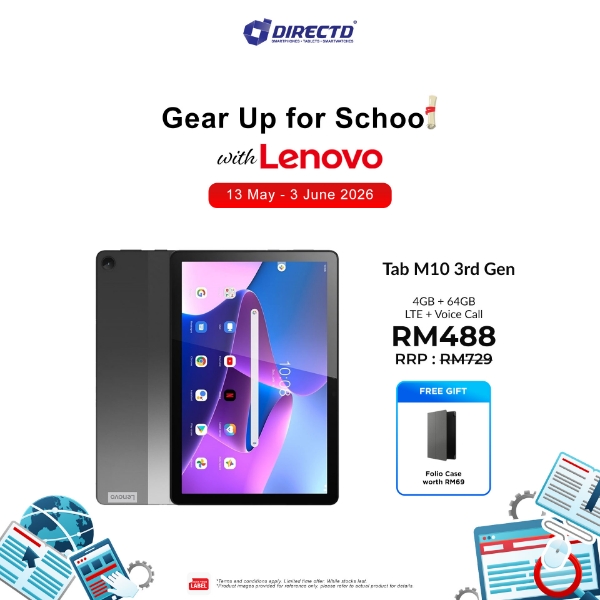Picture of LENOVO TAB M10 3rd Gen [4GB RAM | 64GB ROM] FREE Folio Case