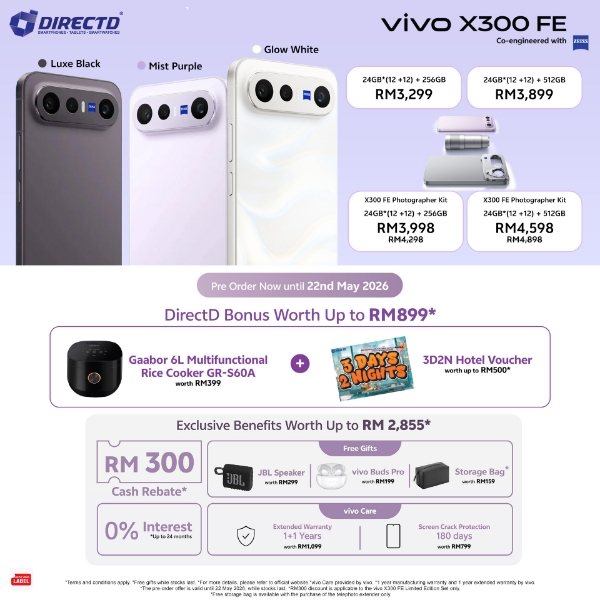 Picture of 🆕 vivo X300 FE | Pre-Order & Get Exclusive Benefits worth up to RM2855 + DD Bonus worth RM899