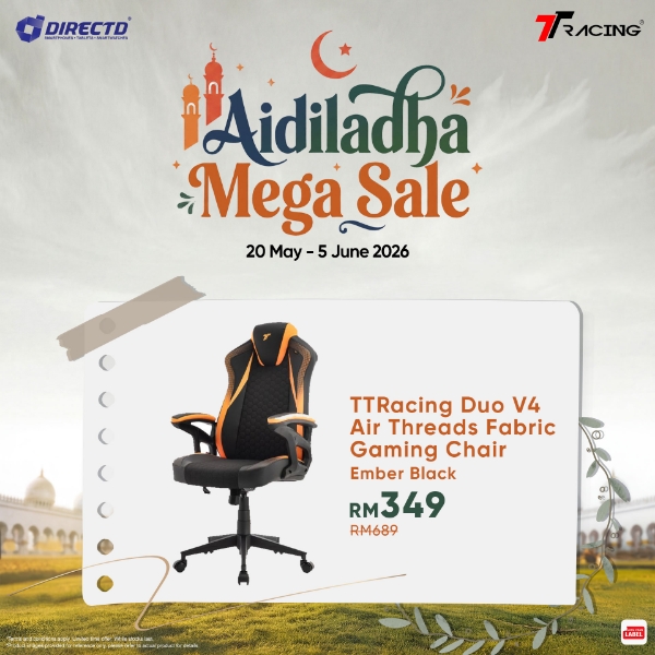 Picture of TTRacing Duo V4 Air Threads Fabric Gaming Chair - Ember Black