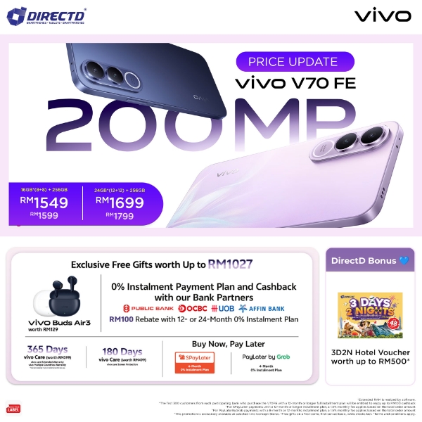 Picture of 🆕 vivo V70 FE 5G [8GB/12GB RAM | 256GB ROM] Get Exclusive Free Gifts