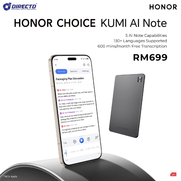 Picture of HONOR CHOICE KUMI AI Note