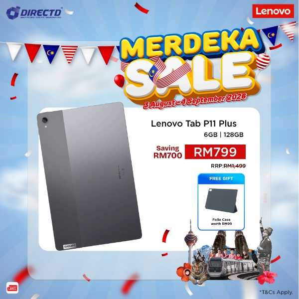 Picture of Lenovo Tab P11 Plus [4G | 6GB RAM | 128GB ROM] + Folio Case